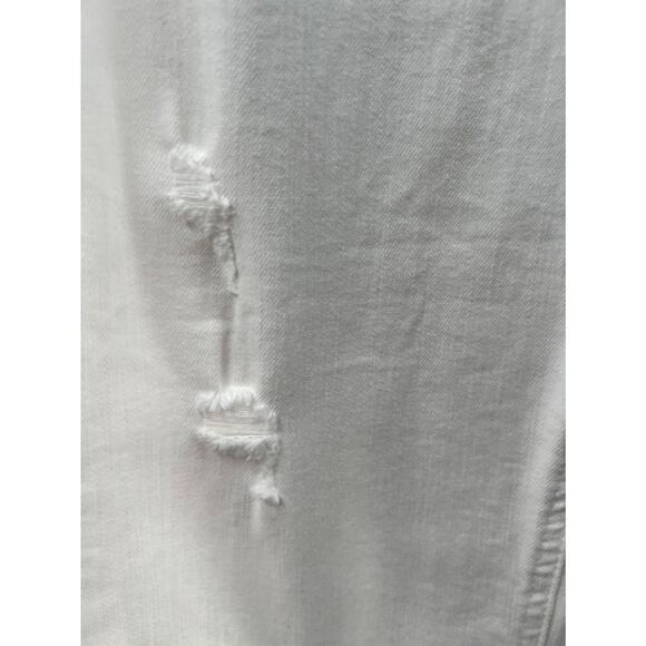 Pistola Women's White Cotton Blend Mid Rise Distressed Ankle Jeans Size 31 NWT - Picture 5 of 11